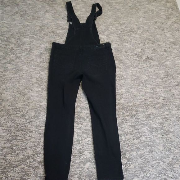 DOLLHOUSE destructed black denim overalls - Picture 8 of 12